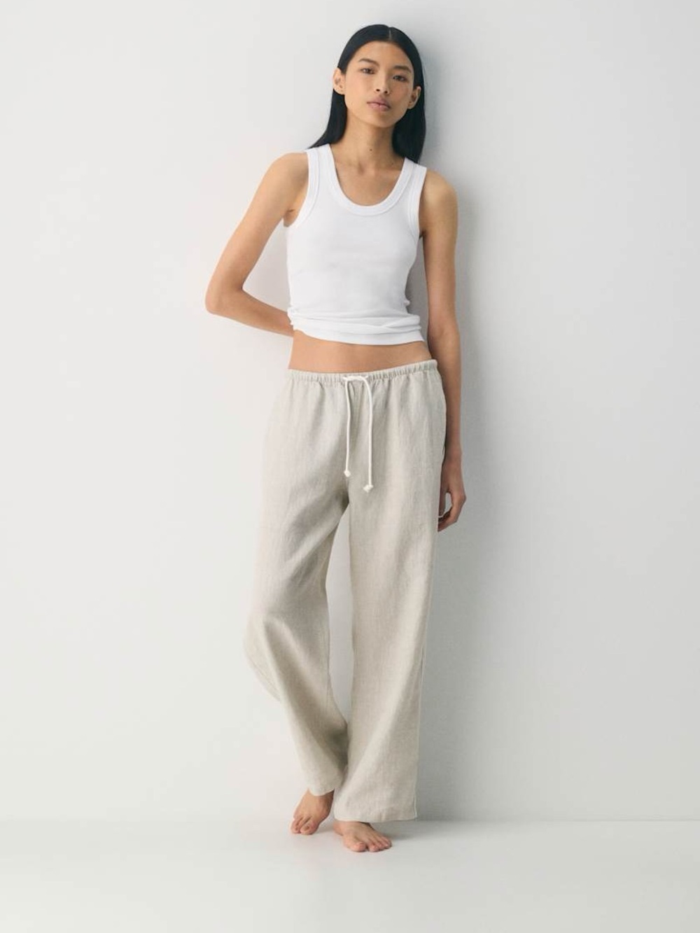 TNA Charleston Linen Pants - Cream